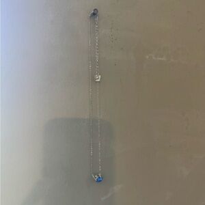 Park Lane Silver Necklace with Blue Charm